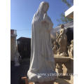 Large Size White Marble Religious Virgin Mary Sculpture